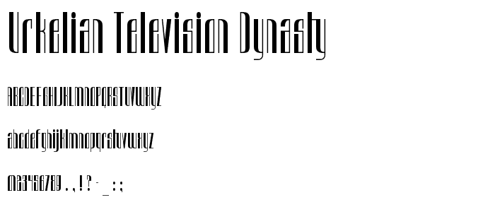 Urkelian Television Dynasty font
